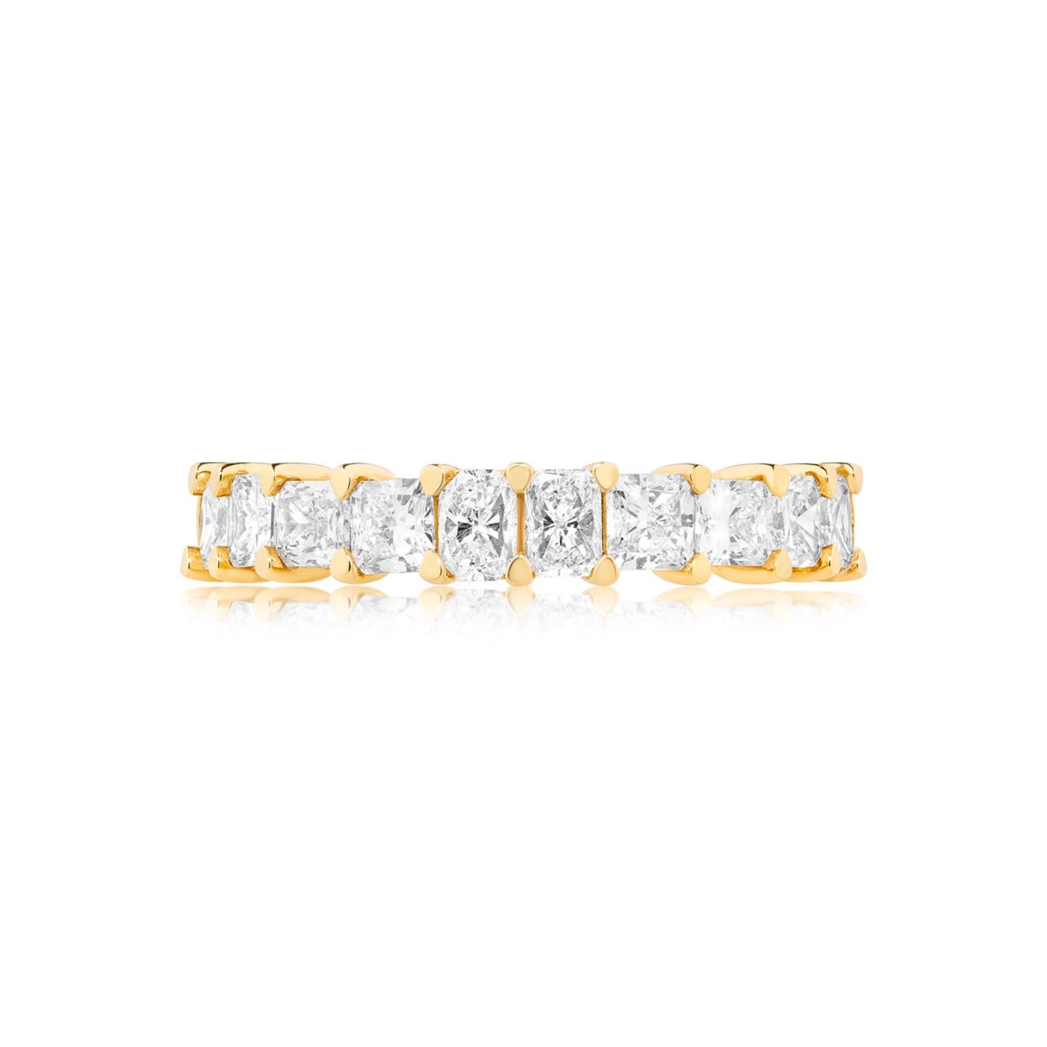 Claire Radiant Diamond Eternity Ring | 18ct Yellow Gold